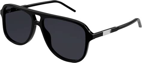 Gucci GG1156S 001 Black/Grey Pilot Men's Sunglasses